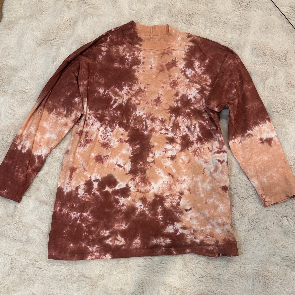 Free People Long Sleeve Tie Dye Shirt